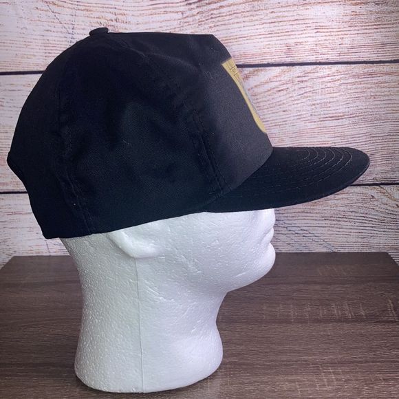 Vintage Mens Black & Gold 50th Anniversary WW II Trucker Hat - Picture 5 of 12